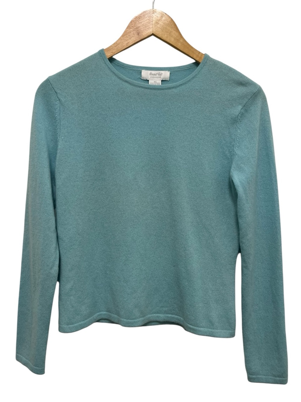 Vintage Marshall Field's Blue 100% Cashmere Sweater Size Small Petite